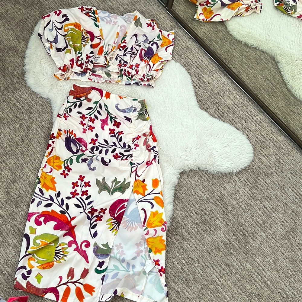 Top and skirt set